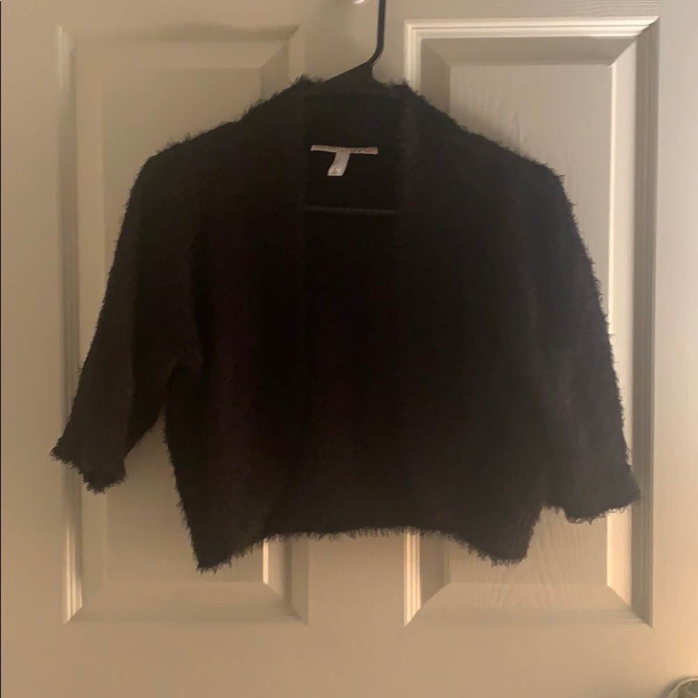 Crop open sweater